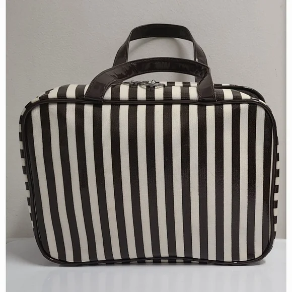 Henri Bendel Vintage Centennial Stripe Large Hanging Travel Accessory Bag - Picture 3 of 13